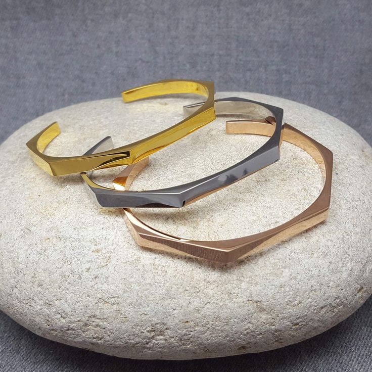 Hexagon Cuff Bangle