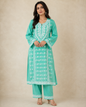 Aqua Garden | Embroidered Lawn 1-Piece
