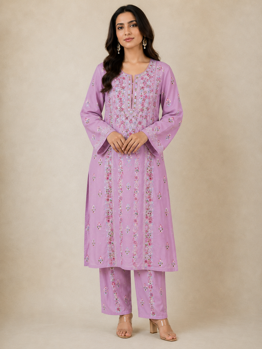 Blush Bloom – Embroidered Lawn 1-Piece